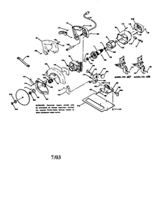 Saw Diagram and Parts List for 687  Porter Cable Circular Saw